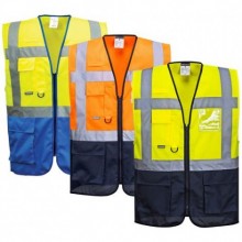 C476 REFLEKTÖRLÜ Hi-Vis ÇİFT RENK YÖNETİCİ YELEĞİ